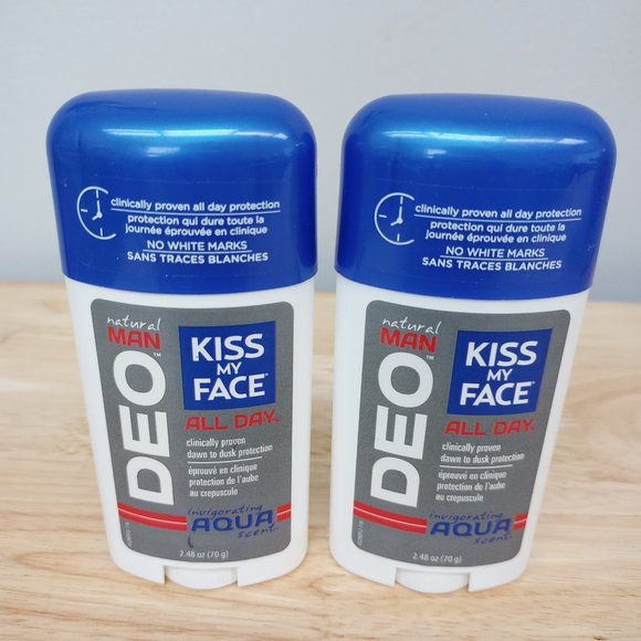 2x Kiss my face DEO Natural Man All day deodorant AQUA - Picture 2 of 4
